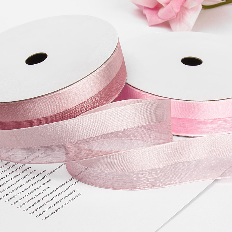 2.5cm半缎半纱丝带蛋糕包装鲜花捆扎手工花束DIY制作伴手礼蝴蝶结,淘宝优惠券,粉丝福利购,淘宝优惠卷