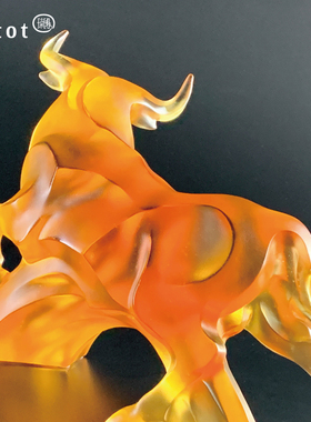 琉园(tittot)琉璃牛摆件工艺品
