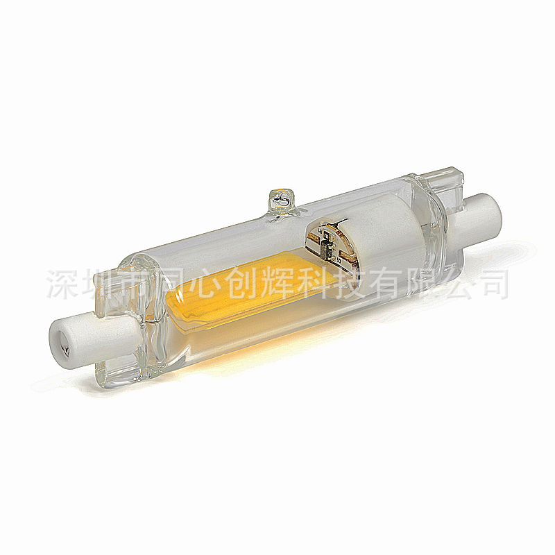 新款深度调光无频闪玻璃灯R7S LED COB78mm118mm投光灯管220V110V - 图1