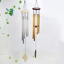 Custom G-600 Wind Bell Creative Foreign Trade Woody Wind Bells Home Decoration Pendant Gold And Silver Pipe 6 Pipe Aluminum Pipe Hanging Accessories