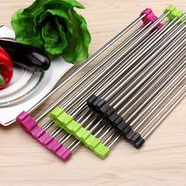 Stainless Steel Folding Drain Rack Cutlery Rack Cutlery Shelf Storage Layer Shelf Fruit And Vegetable Dishes Wash Rack