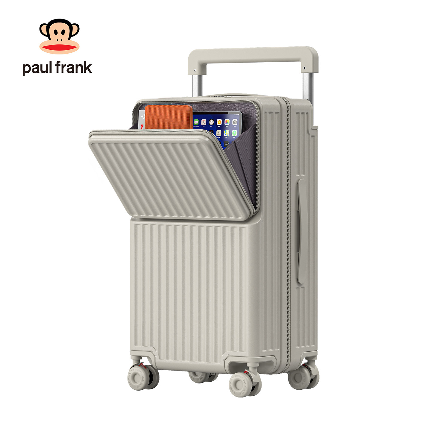 新品大嘴猴宽拉杆行李箱大容量前开口旅行箱减震拉杆箱多功能皮箱,淘宝优惠券,粉丝福利购,淘宝优惠卷