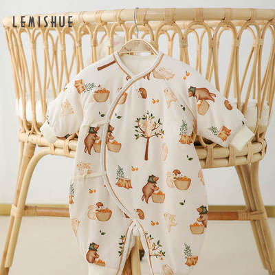 LEMISHUE乐咪鼠宝宝棉服冬季保暖连体衣套装