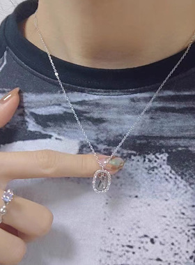西班牙PD欧美ins风925银字母项链小众设计轻奢白金锁骨链女