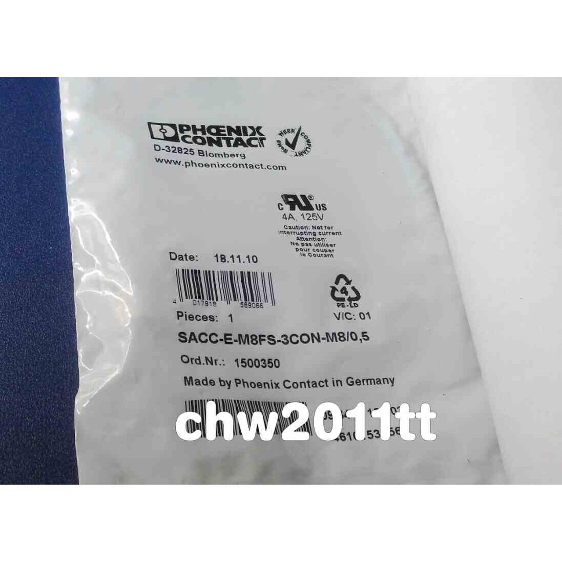 菲尼克斯 SACC-E-M8FS-3CON-M8/0.5 1500350 传感器接头 连接器 - 图0