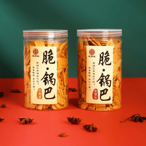 德丽臣 脆锅巴3桶装休闲好吃 零食网红整箱 特价 正品 包邮 - 图1