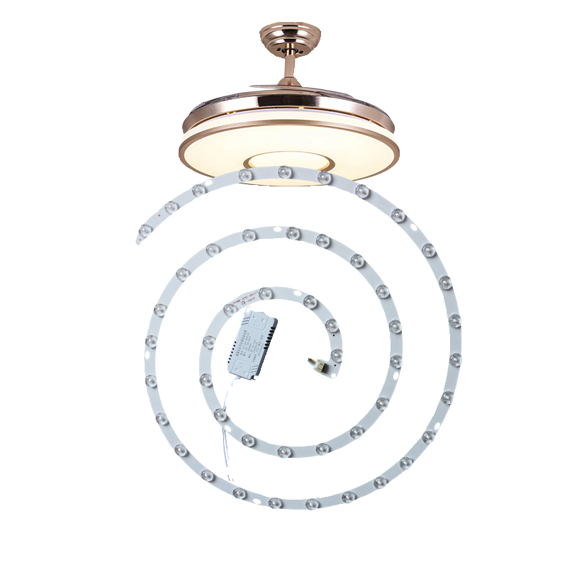 风扇隐形吊扇灯LED替换改造灯板变光灯片灯芯磁吸光源暖白螺旋,淘宝优惠券,粉丝福利购,淘宝优惠卷