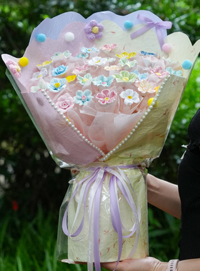 景德镇陶瓷花束成品生日礼物