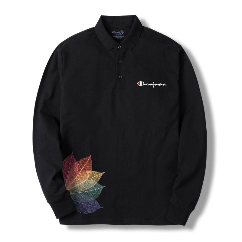 冠军说男士polo翻领长袖简约休闲 冠军说Polo衫