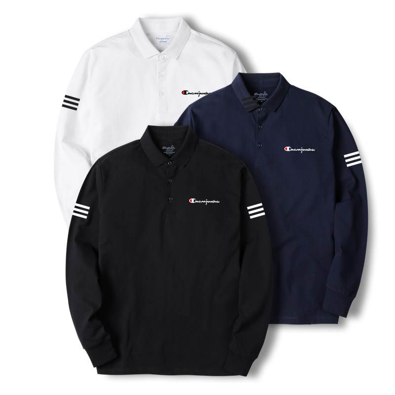 冠军说春秋季男士长袖休闲polo衫 冠军说Polo衫