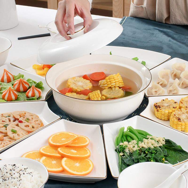 年货团圆饭拼盘餐具组合圆桌盘子菜盘家用2026新款创意碗碟盘套装