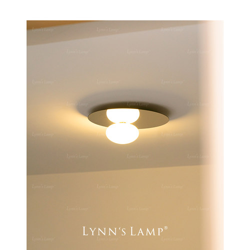 Lynn's立意 玄关过道复古吸顶灯 银色镜面衣帽间现代简约阳台灯具 - 图2