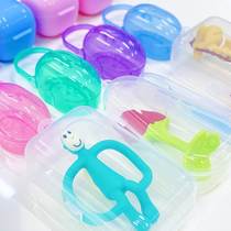 Pacifier box solid-tooth instrumental fork spoon containing portable baby storage suitable for the new 2023bibs