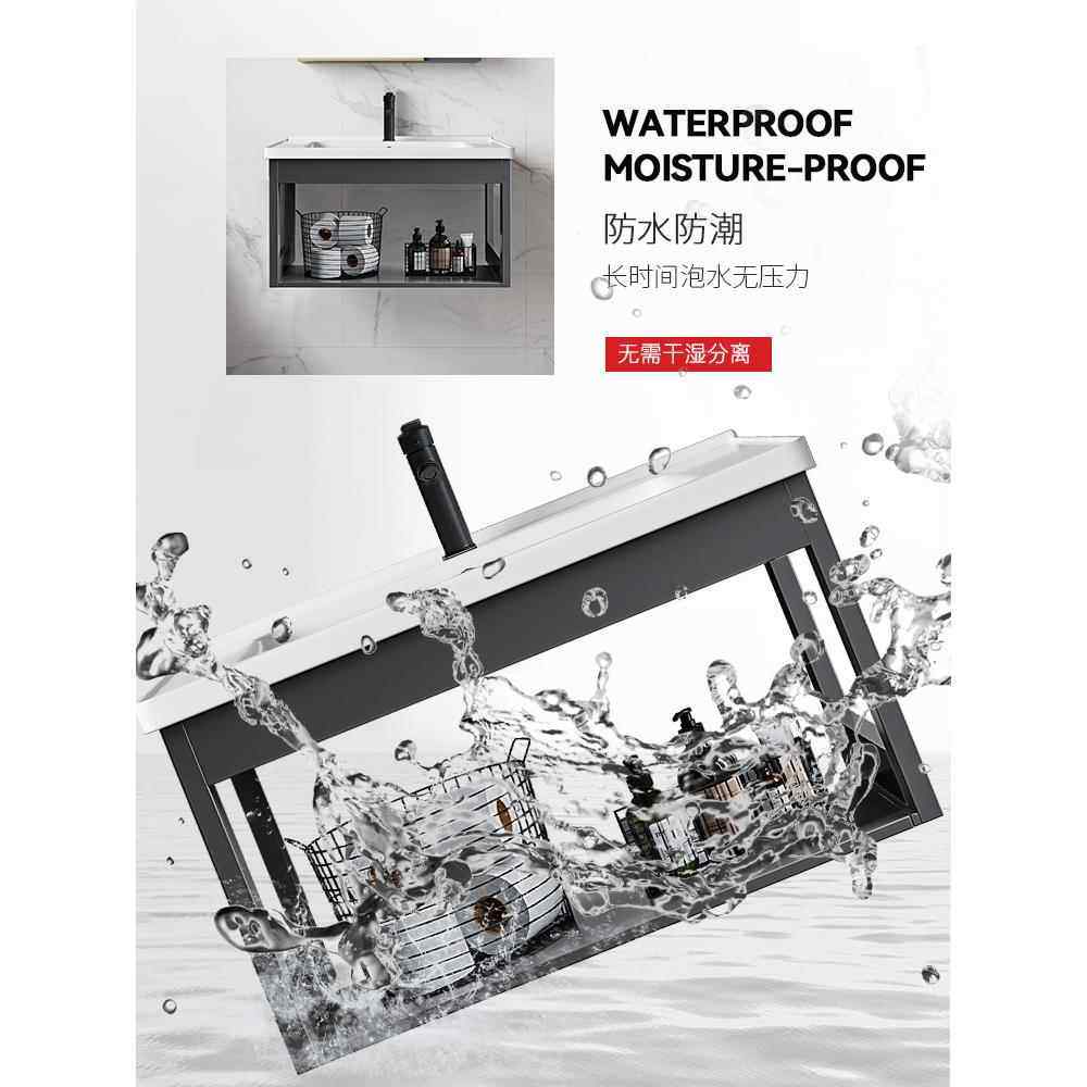 挂墙式洗手盆柜组合阳台简易小户型家用陶瓷洗脸盆卫生间洗漱台池饰品,淘宝优惠券,粉丝福利购,淘宝优惠卷