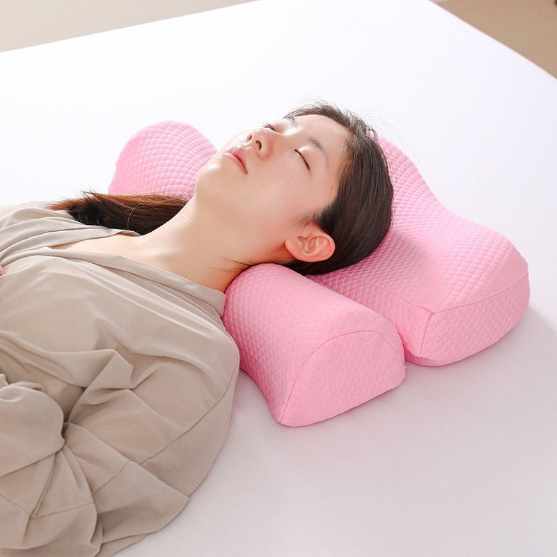颈椎曲度恢复枕富贵包消除修复枕反弓睡觉专用蝶形护颈枕牵引专用 - 图1
