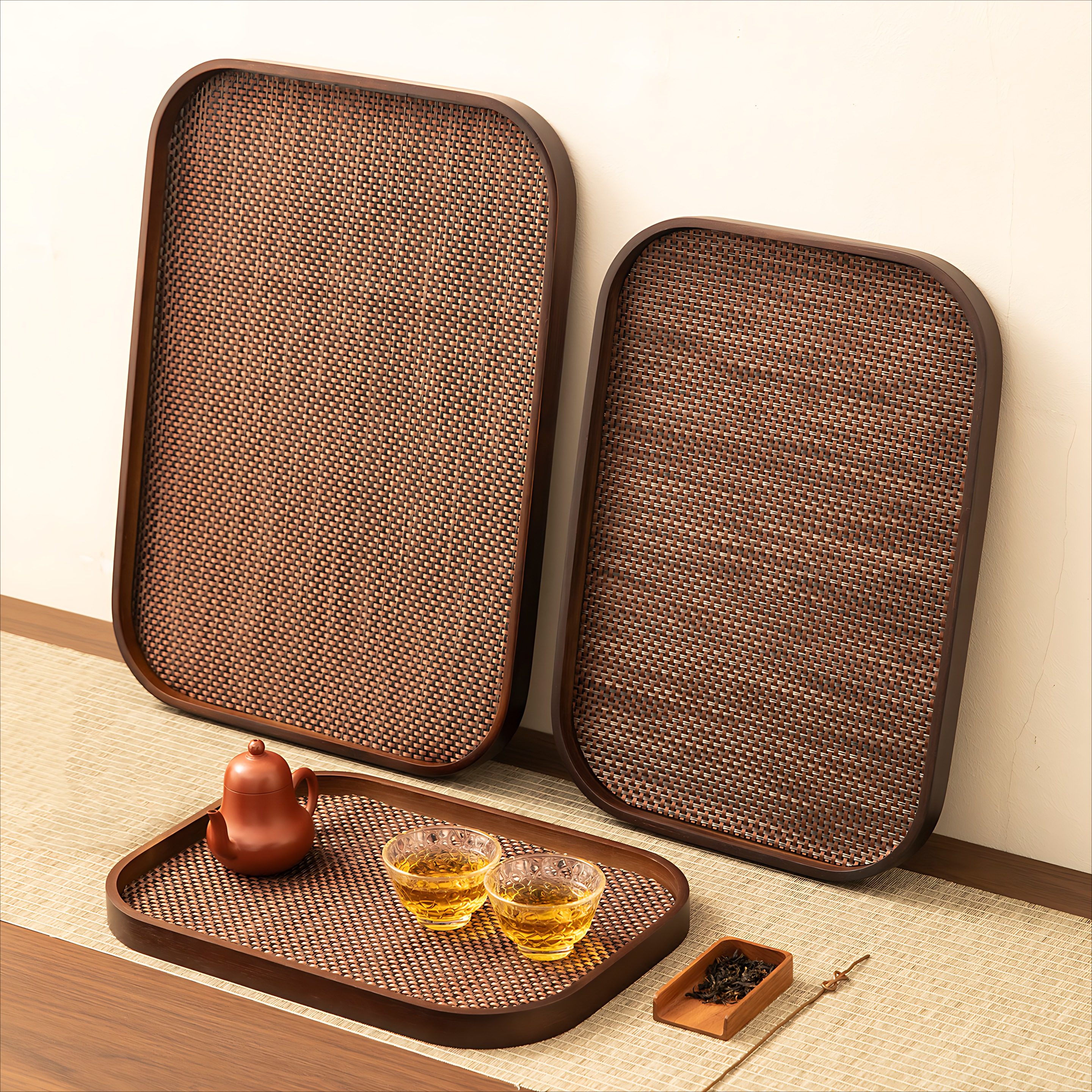 托盘实木竹质家用茶具杯托盘胡桃木酒店餐厅商用水果点心收纳餐盘,淘宝优惠券,粉丝福利购,淘宝优惠卷