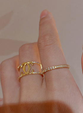 气质满满 香奶奶风时尚个性戒指小众设计感轻奢食指戒女ins潮