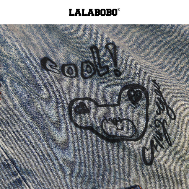 LABO graffiti jeans ຕັດຂາກວ້າງ