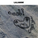 LABO graffiti jeans ຕັດຂາກວ້າງ