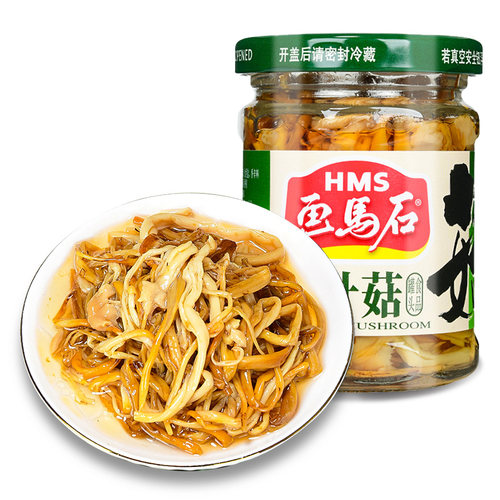 画马石金针菇罐头170g  即食下饭配粥小吃 方便速食佐餐小菜罐装 - 图3