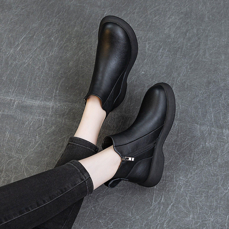 点击率女鞋真皮加绒马丁靴冬季女士保暖英伦皮短靴百搭切尔西靴子,淘宝优惠券,粉丝福利购,淘宝优惠卷