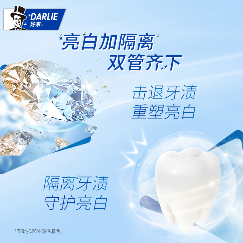 DARLIE好来原黑人茶倍健牙膏小苏打含氟清新口气男女用正品旗舰店