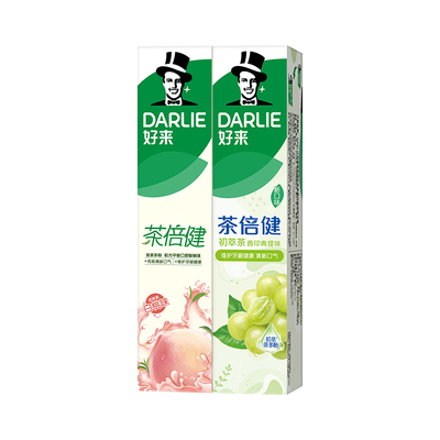 好来亮白含氟原黑人初萃茶牙膏