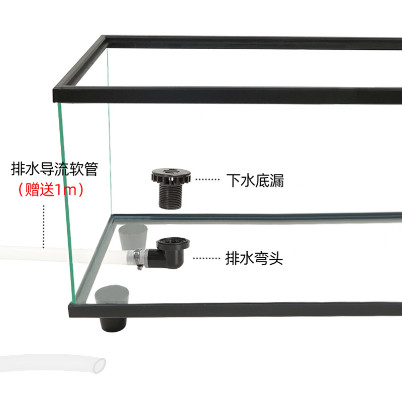 NOMOYPET玻璃乌龟缸家用客厅别墅养乌龟专用缸鱼龟混养缸龟缸鱼缸 - 图2