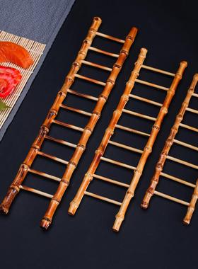 意义一步一步，高竹根饰品，创意小梯子，竹鞭，竹梯，摇摆摩天轮