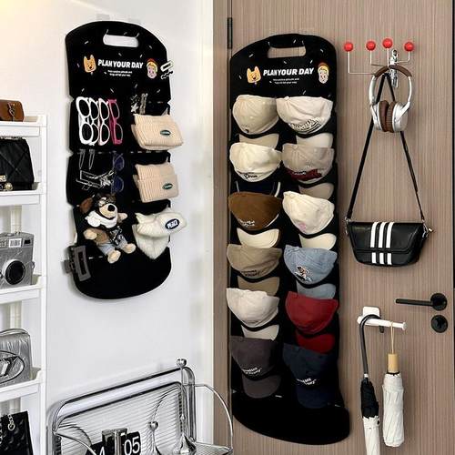挂帽子收纳神器毛毡挂架置物架衣柜整理家用棒球帽子架收纳层架挂 - 图0