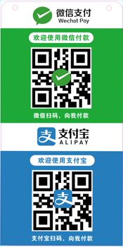 ລາຍຊື່ລະຫັດ QR ໂຄດຄໍາສັ່ງສອງດ້ານທີ່ກໍາຫນົດເອງສະແກນລະຫັດການຊໍາລະເພື່ອເກັບກໍາການເກັບເງິນບັດ acrylic ປ້າຍກາຕູນສ້າງສັນ