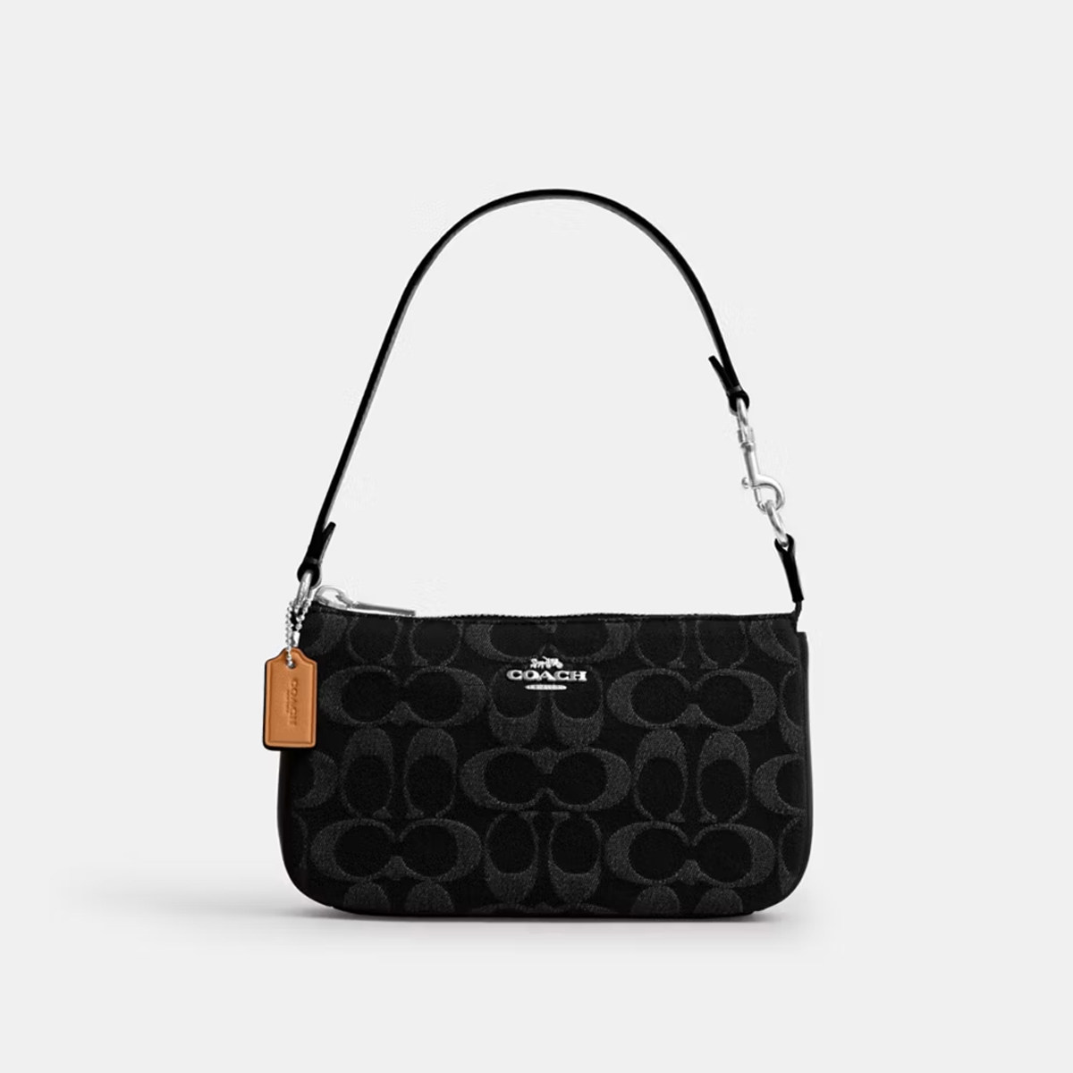 Coach Official Outlet Nolita 19 Women's Denim Shoulder Handbag Mahjong Bag CCZ48