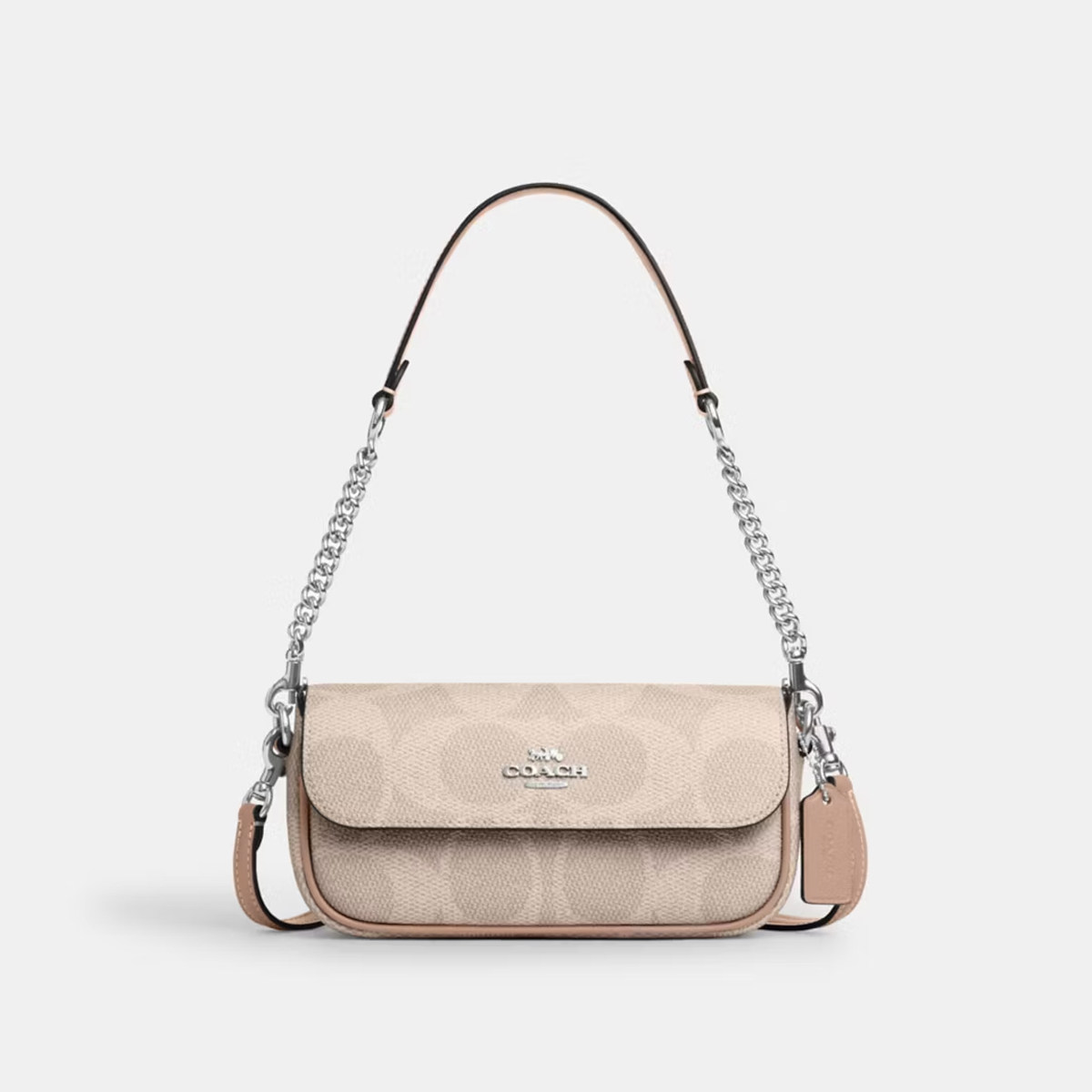 COACH/蔻驰官方 奥莱款女士PVC印花单肩斜挎手提包法棍包CAN70