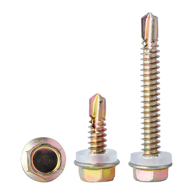 External hexagonal self-tapping iron steel plate drilling screw