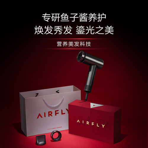 AIRFLY鱼子酱护发高速吹风机速干保时捷电吹风礼盒P1-图3