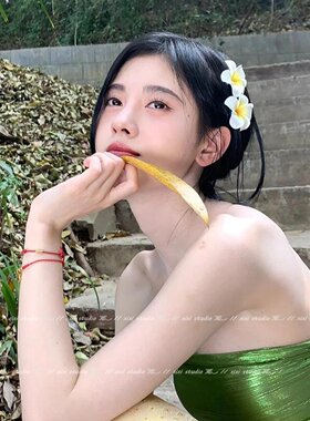 黄色鸡蛋花发夹西双版纳傣装发饰
