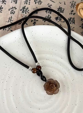 山茶花项链高级感锁骨链