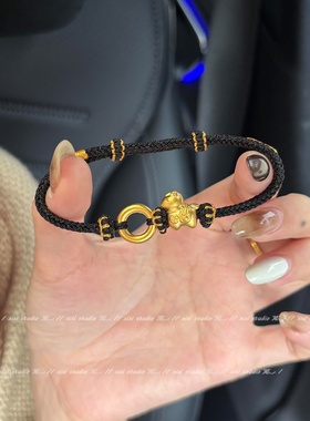 金色小马手链女新年马上有钱手串