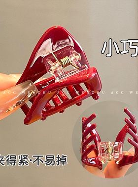 小号发量少发夹女后脑勺半扎发