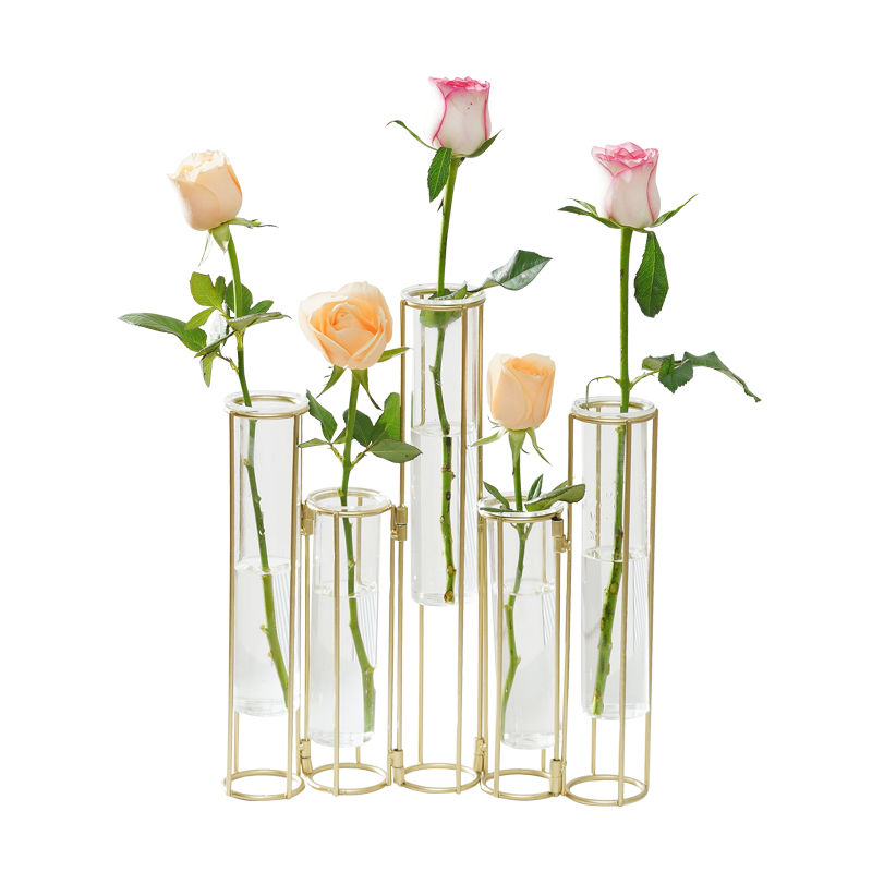 欧式创意小摆件透明玻璃花瓶迷你水培植物容器现代简约客厅养花器 - 图2