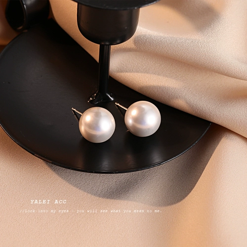 Ретро серьги из жемчуга, серебро 925 пробы, коллекция 2023, в западном стиле, простой и элегантный дизайн, по фигуре