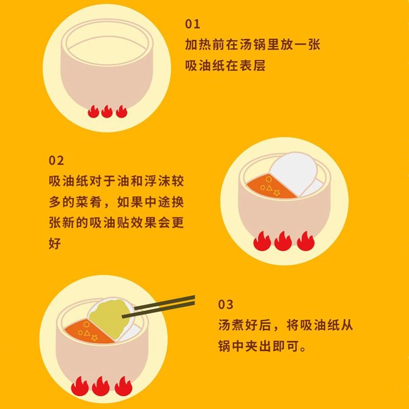 食品级吸油纸厨房煮炖汤煲汤用滤油膜孕妇坐月子健身食物去油专用-图1