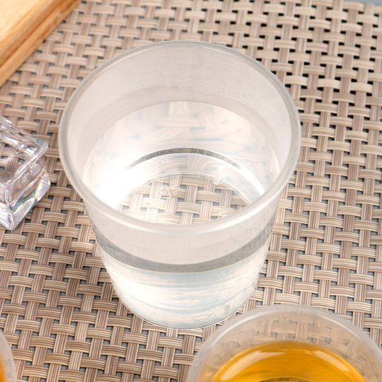 塑料一次性杯加厚硬质透明杯子家用茶杯水杯啤酒杯食品级PP航空杯