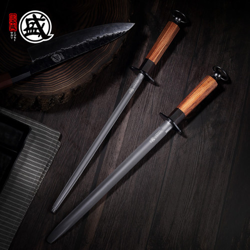 日本三本盛菜刀磨刀棒磨刀棍屠宰专用挡刀棍快速锋利商用磨刀神器 - 图2