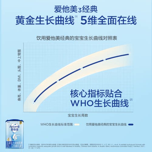爱他美旗舰店】爱他美经典版4段800克6罐装 儿童配方奶粉3-6岁 - 图2