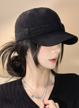 工装黑色棒球帽宽帽檐大脸显脸小韩版百搭大头围鸭舌帽女2026新款