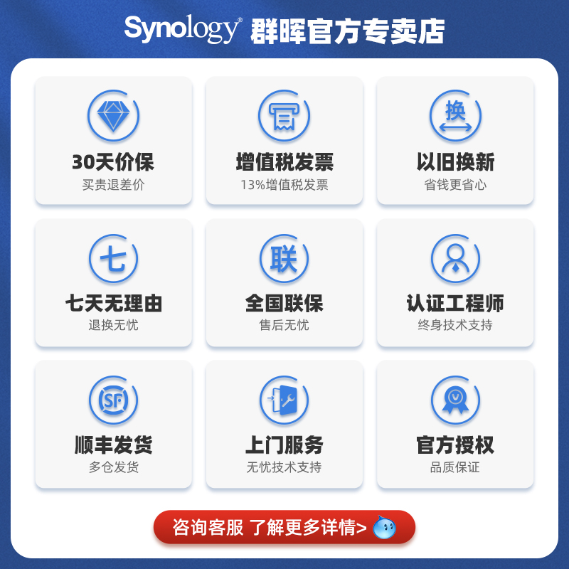 咨询好价Synology群晖NAS家用DS923+DS920+网络存储器主机服务器个人云存储盘四盘位企业办公备份私有云盘-图3