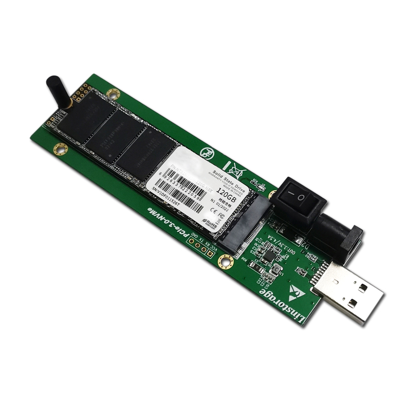 四盘位PCIE/NVME协议M.2 SSD开卡器固态硬盘量产工具转接卡JMS583 - 图2