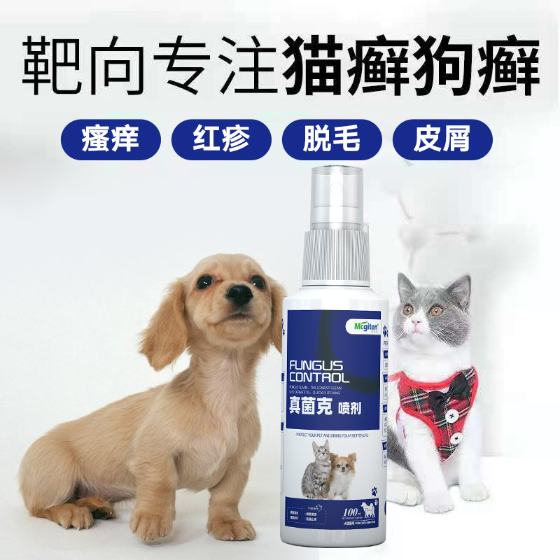 猫藓狗藓外用狗狗皮肤病专用黑下巴猫癣喷雾猫咪真菌脱毛皮屑喷剂 - 图2