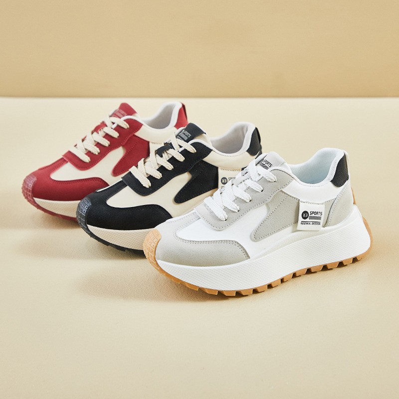 宛凡精品时尚女鞋ins韩版阿甘鞋女2025秋增高运动休闲街拍XFK8a08 - 图0